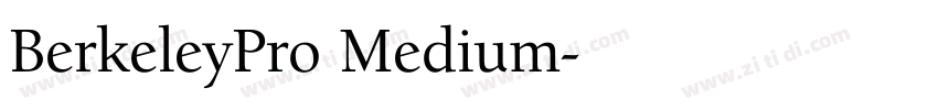 BerkeleyPro Medium字体转换